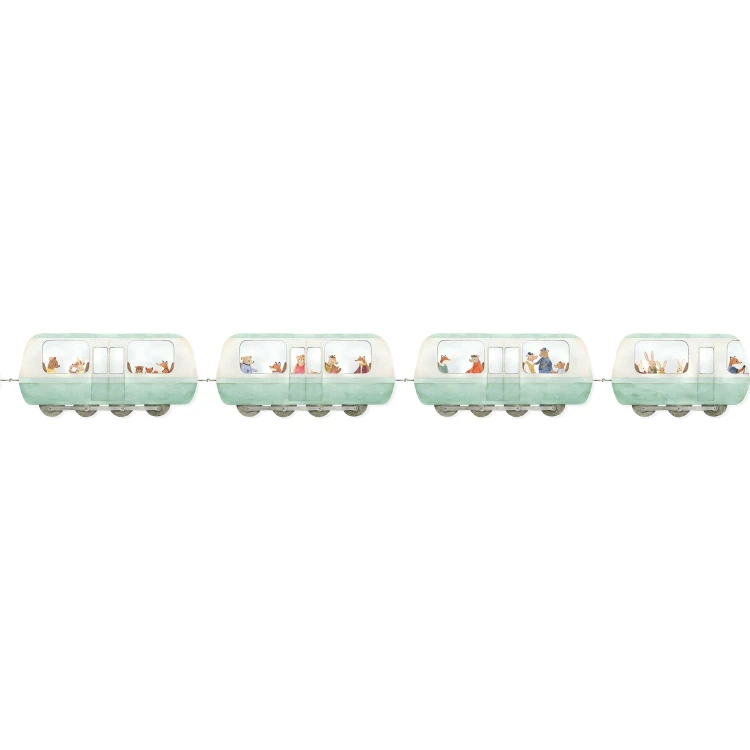 Bordiura TRAIN JOURNEY VERT D'EAU Casadeco 202987171 1