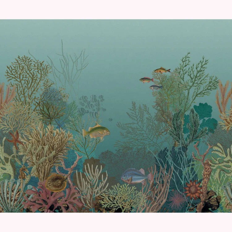Mural AQUARIUM BLEU ABYSSE Casadeco 201546307, 201546308, 201546309 1