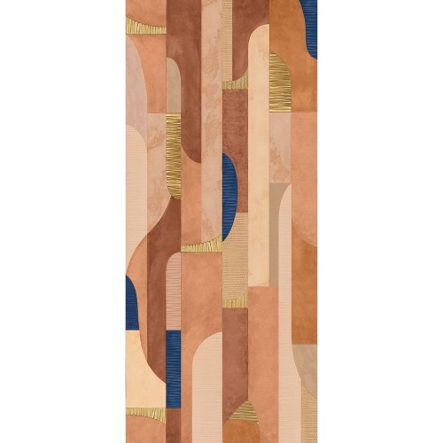 Mural MURMURES DU MISTRAL TERRACOTTA BLEU ROI Casamance 78230285 1