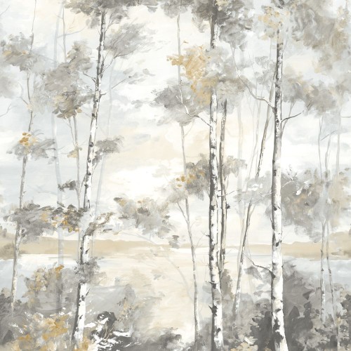 Mural FORET BOREALE GRIS HIVERNAL Casadeco 89569203, 89569205 1