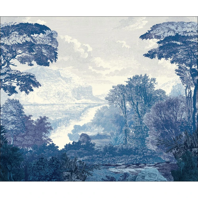 Mural MYSTERIOUS FOREST BLEU Caselio 105156007 1